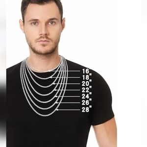 Stainless steel Classic Curb Boy 16" Unisex Necklace
